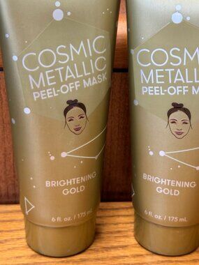 New! Freeman Cosmic Metallic Peel-Off Mask - 2 Tubes of Brightening Gold